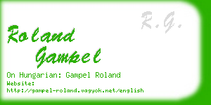 roland gampel business card